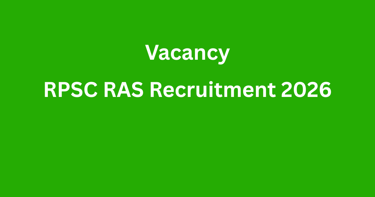 RPSC RAS Recruitment 2026